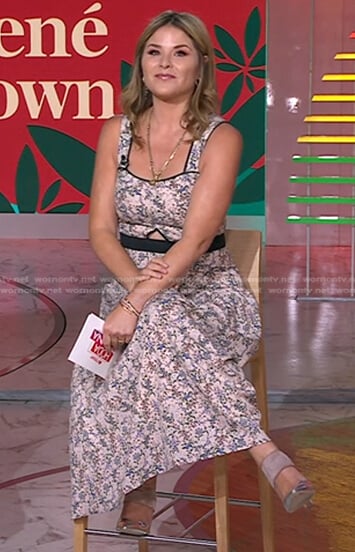 Jenna's pink floral cutout dress on Today