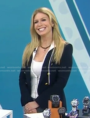Jill's navy double breasted blazer on Today