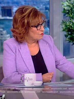 Joy's lavender double breasted blazer on The View
