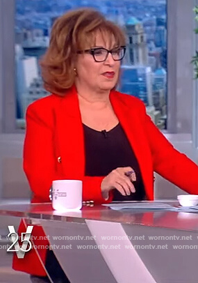 Joy's red double breasted blazer on The View