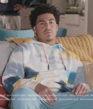 Junior's tie dye print hoodie on Black-ish