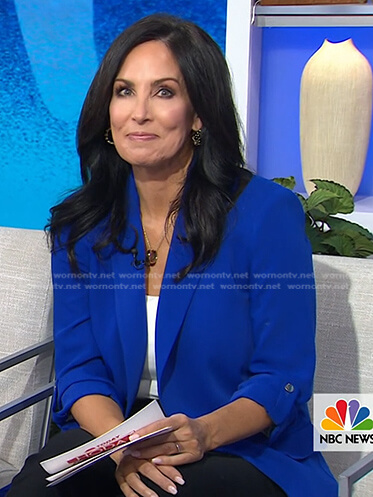 Karen Swensen's blue roll-up sleeve jacket on Today