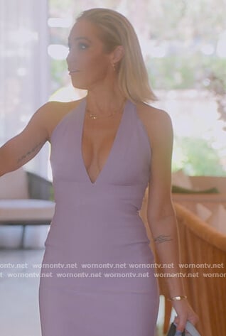 Mary's lavender dress on Selling Sunset