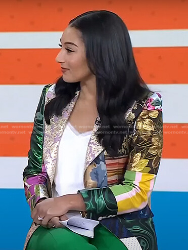 Morgan Radford's patchwork blazer on Today