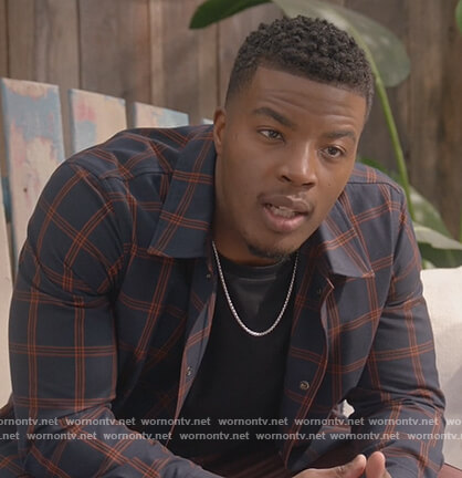 Spencer's gray check shirt on All American