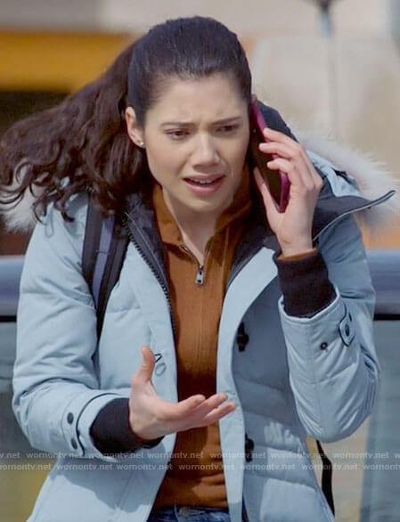 Violet's blue parka on Chicago Fire