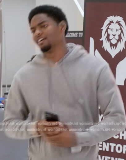JR's gray hoodie on All American Homecoming