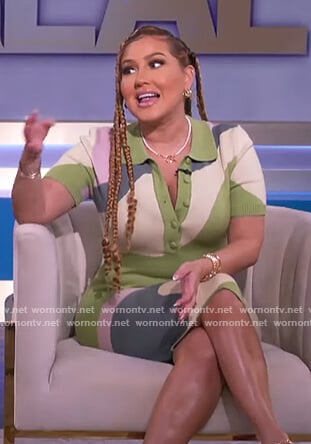 Adrienne's printed knit polo dress on The Real