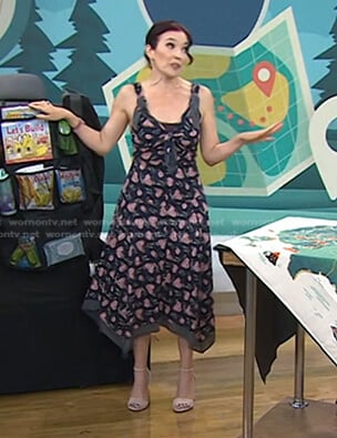 Amy Goodman's floral handkerchief hem dress on Today