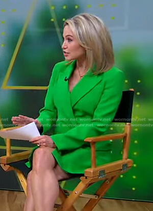 Amy's green blazer dress on Good Morning America