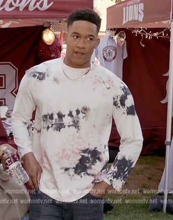 Damon's tie dye long sleeve tee on All American Homecoming