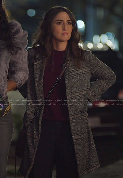 Dawn's grey plaid coat on Girls5eva