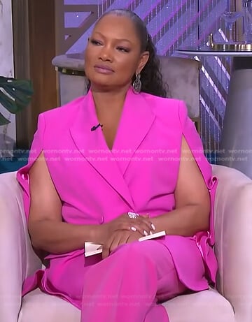 Garcelle's pink cape blazer on The Real