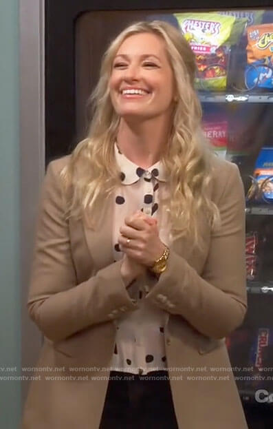Gemma's polka dot top on The Neighborhood