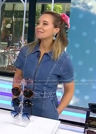 Jenn Falik's belted denim dress on Today