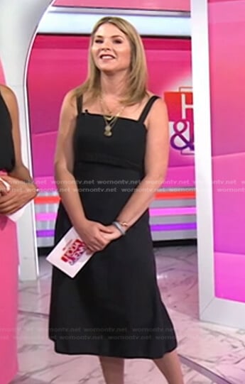 Jenna's black sleeveless midi dress on Today