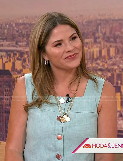 Jenna's light blue button front top on Today