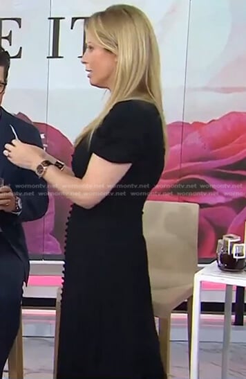 Jill's black puff sleeve midi dress on Today