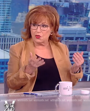Joy's khaki double breasted blazer on The View