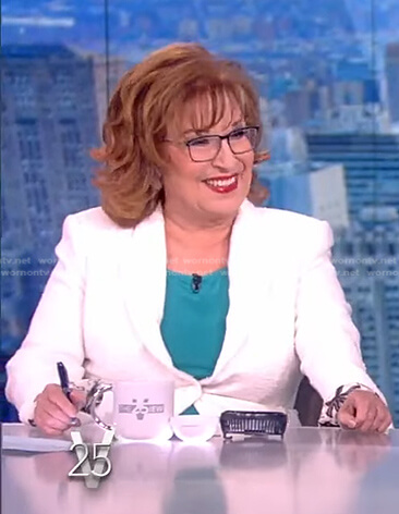 Joy's white tweed blazer on The View