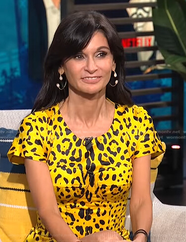 Julia Haart's yellow leopard dress on E! News Daily Pop