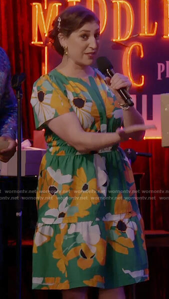 Kat's green floral dress on Call Me Kat