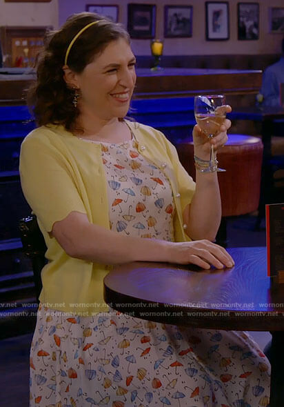 Kat's umbrella print dress on Call Me Kat