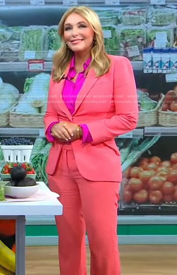Dr. Kellyann Petrucci's pink blazer and pants on Good Morning America