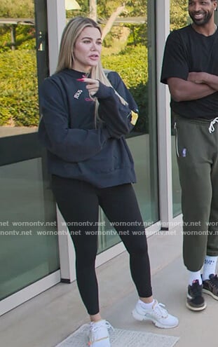 Khloe's black Chicago sweatshirt on The Kardashians