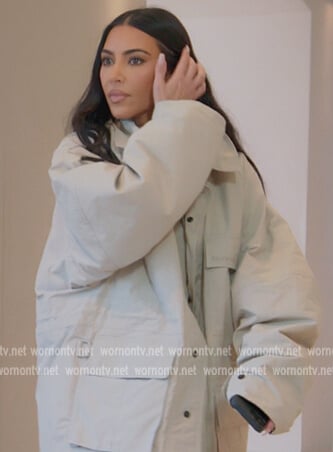 Kim's ivory jacket on The Kardashians