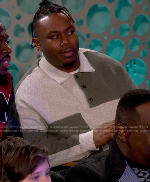 Marty's colorblock polo shirt on The Neighborhood
