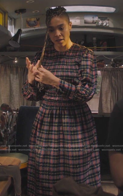 Kaela's plaid smocked dress on Charmed