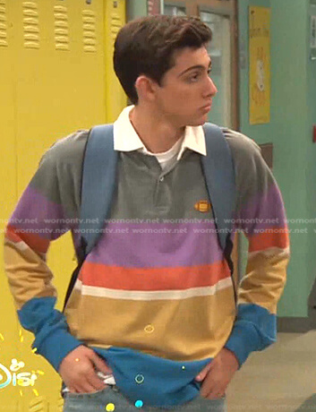 Neil's multicolor rugby polo shirt on Ravens Home
