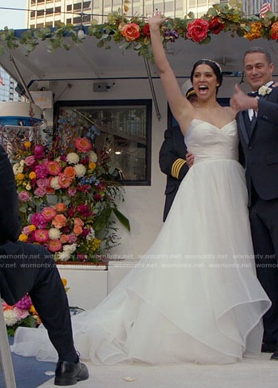 Stella's wedding dress on Chicago Fire