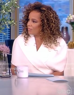 Sunny's white cape midi dress on The View