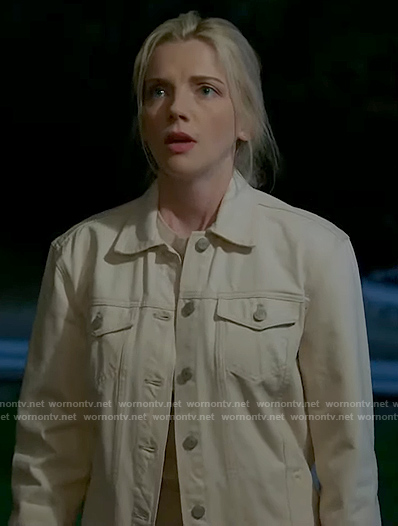 Sylvie's white denim jacket on Chicago Fire