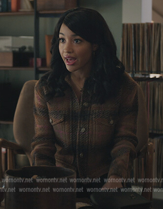 Tabitha's brown plaid jacket on Riverdale