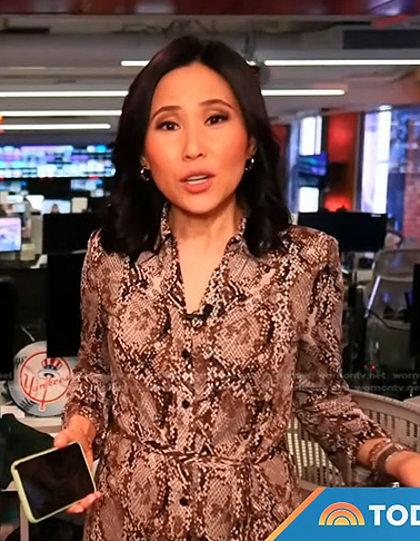 Vicky's snake print shirtdress on Today