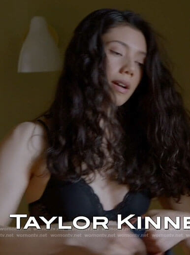 Violet's black lace trim bra on Chicago Fire