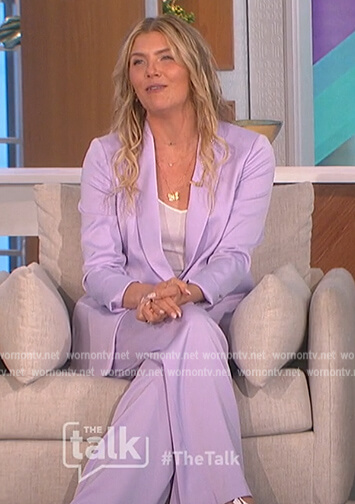 Amanda's lavender blazer and pants on The Talk