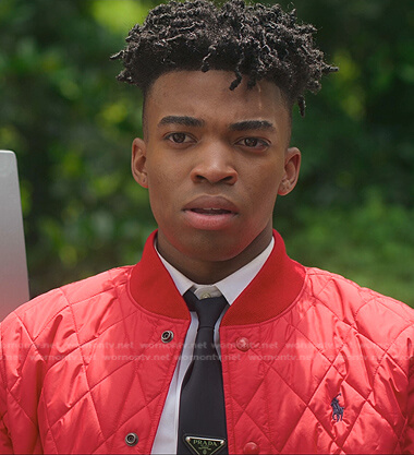 Ben's red quilted jacket on First Kill