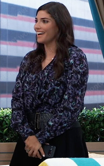 Brook-Lynn's printed wrap top on General Hospital