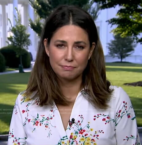 Cecilia's white floral midi dress on Good Morning America