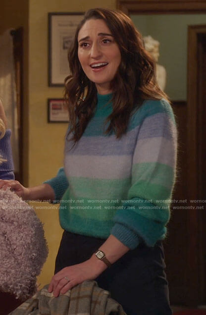 Dawn's green striped sweater on Girls5eva