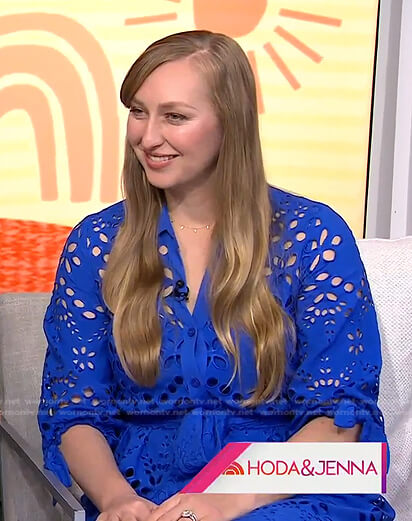 Deena Margolin's blue eyelet shirtdress on Today