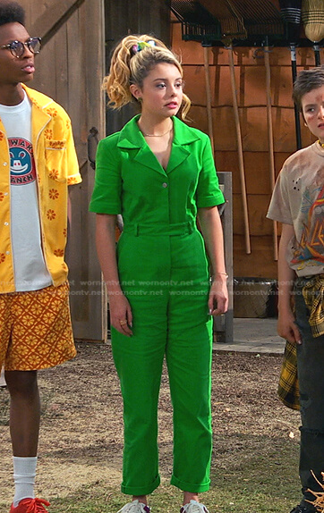 Destiny's green jumpsuit on Bunkd