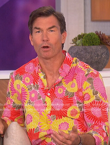 Jerry's floral print shirt on The Talk
