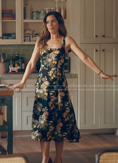 Isabel's floral midi dress on Love Victor