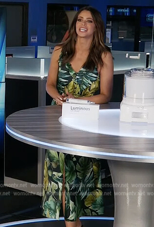 Jennifer's leaf print dress on Extra