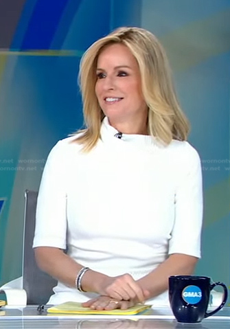 Jennifer's white ribbed knit dress on Good Morning America